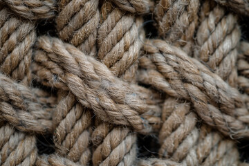 Fototapeta premium Microscopic view of interwoven textile fibers
