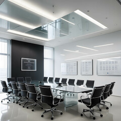 Fototapeta na wymiar A business operations scene unfolded in a sleek boardroom.