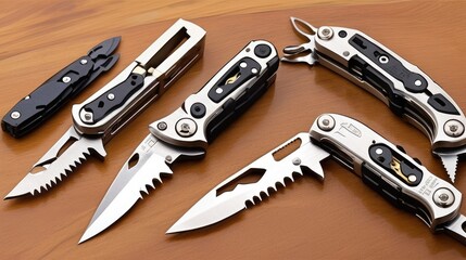 Multi-Tool Pocket Knife Set - Stainless Steel Equipment 