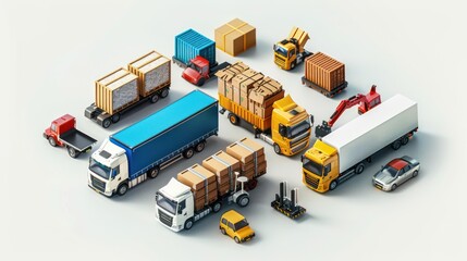 Concept Logistics with white background.