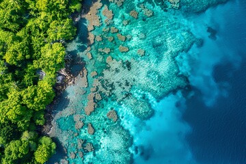 美しいサンゴ礁の海