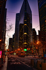 downtown city at night- San Francisco - California