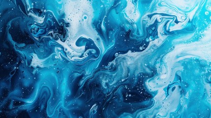 Abstract art blue paint background with liquid fluid grunge texture. - generative ai