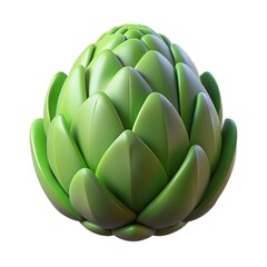 Obraz premium Fresh green artichoke, raw and ripe, Artichoke isolated on white background.