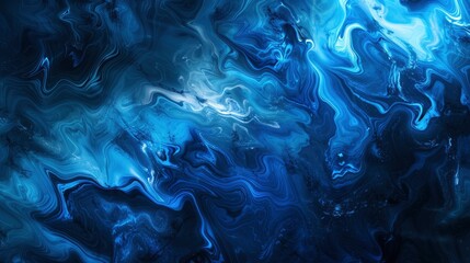 Abstract art blue paint background with liquid fluid grunge texture. - generative ai