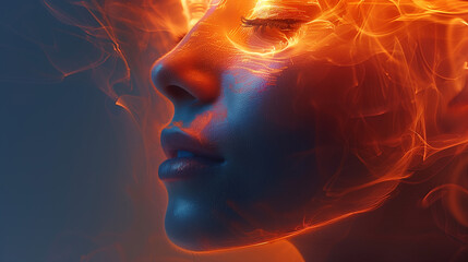 A cutting-edge modern art piece illustrating the human soul