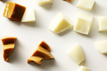 Close up of jelly pudding made up of caffeine as dessert
