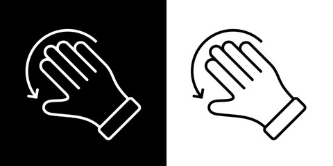 Obraz premium Finger gesture icon. Finger touch icon. Black icon. Click. Finger. 