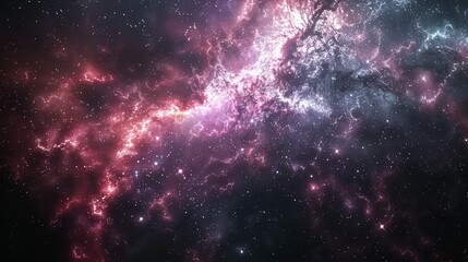 Stellar Galaxy with Nebula and Stars: Space Background