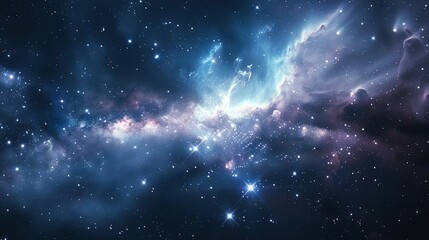 Obraz premium Stellar Galaxy with Nebula and Stars: Space Background