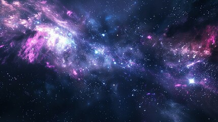 Obraz premium Stellar Galaxy with Nebula and Stars: Space Background