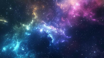 Galaxy with Nebula and Stars: Outer Space Background