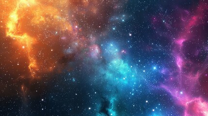 Nebula and Stars in a Galaxy: Space Background