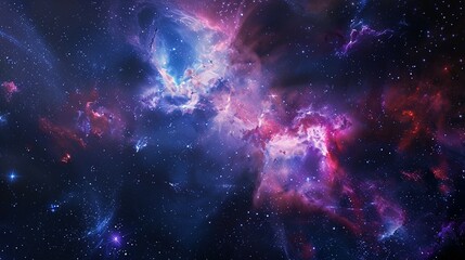 Obraz premium Nebula and Stars in a Galaxy: Space Background