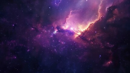 Galaxy Background: Nebula and Stars in Space