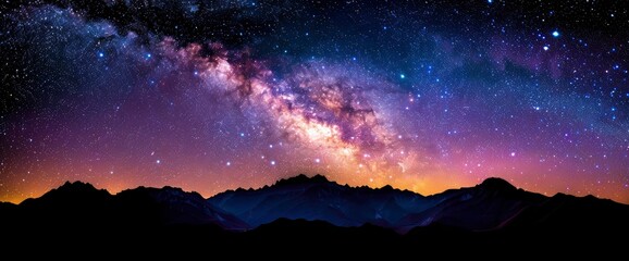 Fototapeta premium Abstract Galaxy-Themed Valley, Background