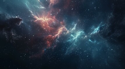 Galaxy Background: Nebula and Stars in Space