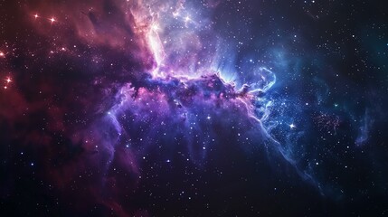 Space Background: Galaxy with Nebula and Stars