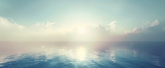 Obraz premium Abstract Coastal Horizon With Vibrant Light, Background