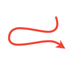 Red devil tail with arrow