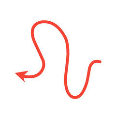 Red devil tail with arrow