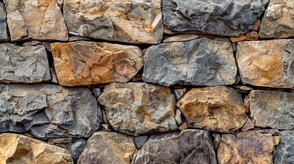 Background Stone,Rustic stone fence with a broad space for advertisements or product displays.