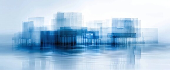 Abstract Coastal Village With Abstract Architecture, Background