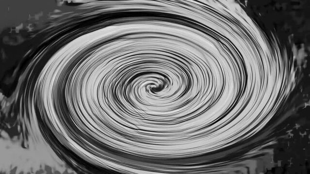 Abstract looped animated background with vintage colors.. Creative monochrome grey circle swirl.