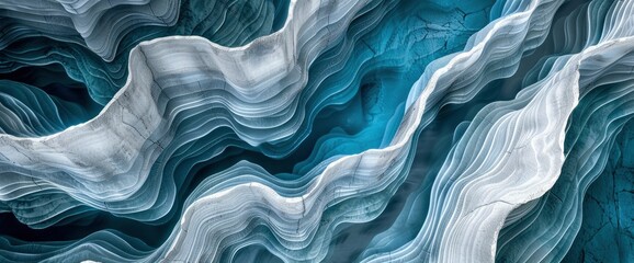 Abstract Canyon With Electric Blue Textures, Background