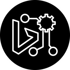 Bing Algorithm Line White Circle Black Icon Design