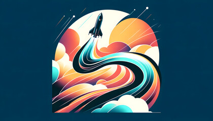 Naklejka premium Concepts ideas inspiration vector design aesthetic symbolism Wallpaper 4K Background