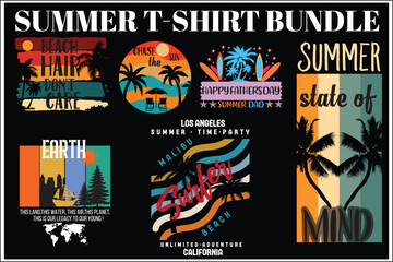 Summer bundle t-shirt design. Summer beautiful t-shirt design.