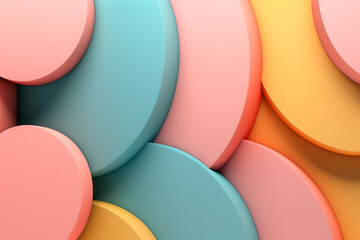 AI-Generated Colorful Layered Circles Abstract Background