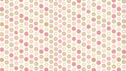 Soft and charming abstract irregular polka dot pattern in pink and cream colors on a white backdrop
