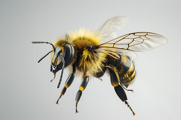 Buzzing honeybee emoji with delicate wings