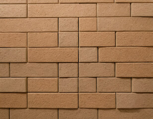 Obraz premium Coral color brick texture background. 