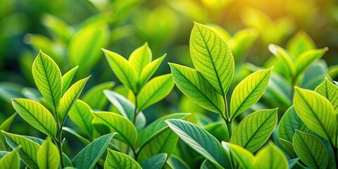 Vibrant photo of green leaves and stems representing growth and vitality