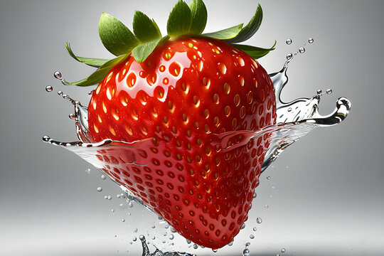 Strawberry splash water