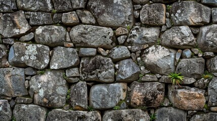 Fototapeta premium Textures of Stone Walls at Machu Picchu
