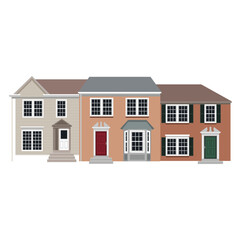 town homes illustration