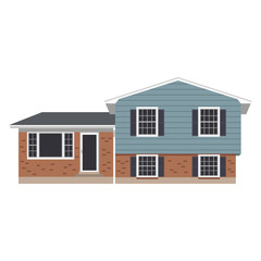 split level home illustration