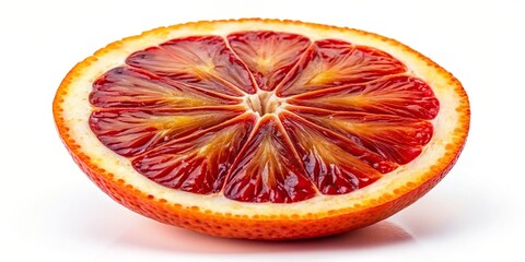 Blood orange slice isolated on background