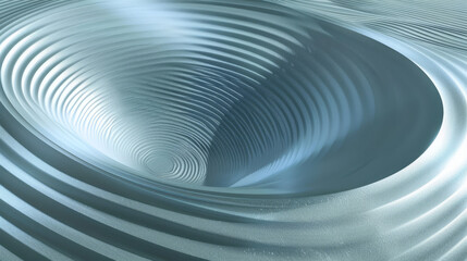 Soothing Abstract Blue Waves in a High-Detailed Digital Artwork