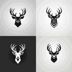 Deer head logo design vector illustration