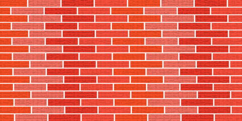 Wall of red brick. Designer interior background. Abstract architectural surface