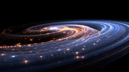 Fototapeta premium Futuristic future technology abstract background science fiction curve lines background