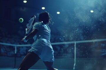 breathtaking image of professional tennis player from the back - Powered by Adobe