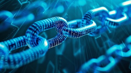 A harmony of nodes in the blockchain each contributing to the consensus algorithm through lines and light.