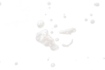 white bubble foam splash isolated