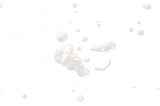 white bubble foam splash isolated